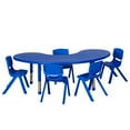 thumbnail image 1 of 6-Pc Kidney Resin Adjustable Activity Table Set in Blue, 1 of 5
