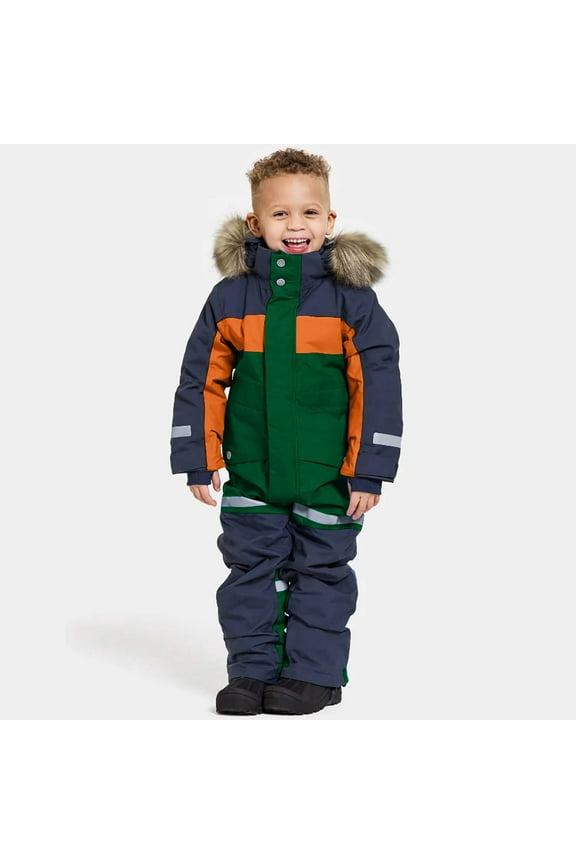 Kids Girls Boys One Pieces Snowsuits Ski Suits Kids Boys Colorful Siamese Snowsuits Ski Suits Jackets Winter Jumpsuits For 1-14 Years Army Green 3 Years
