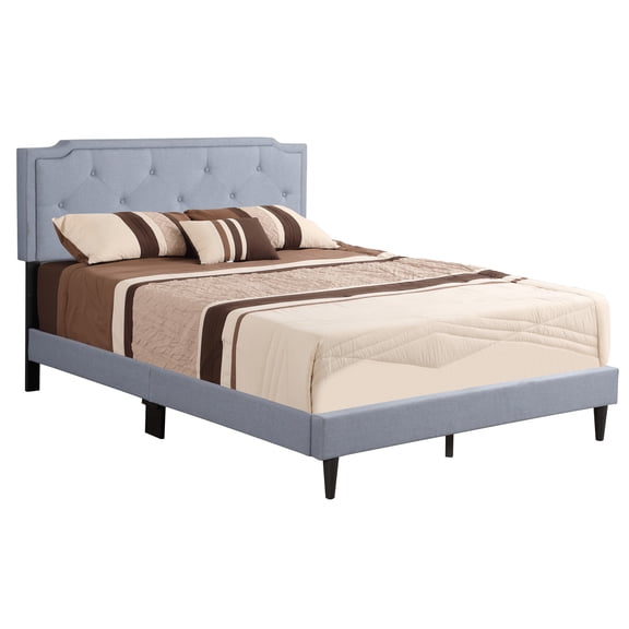 65 Lb Package - Blue Full Bed With Foam Filling Fabric Cover Glory Furniture G1123 Size 56.88 In. Deep