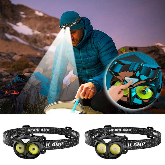 Up to 65% off Led Flashlight Headlamp Strong Light Rechargeable Super Bright Head-mounted Lighting Long Life Outdoor Night Fishing Mining Lamp Special Small Flashlight