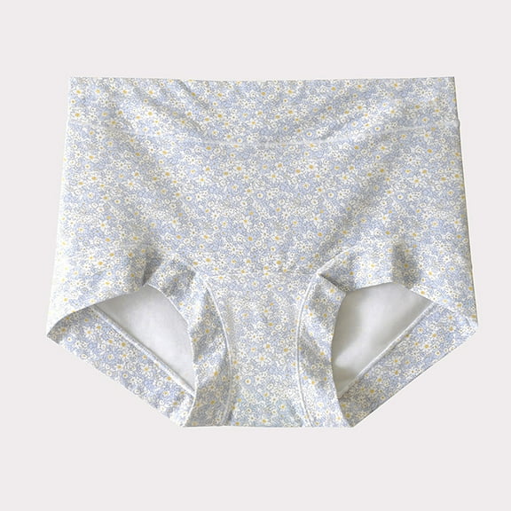 New Women's Underwear with Floral Patterns Large Size Mid Waist Cotton Extended Crotch Cinched Abdomen Breathable Triangular Shorts
