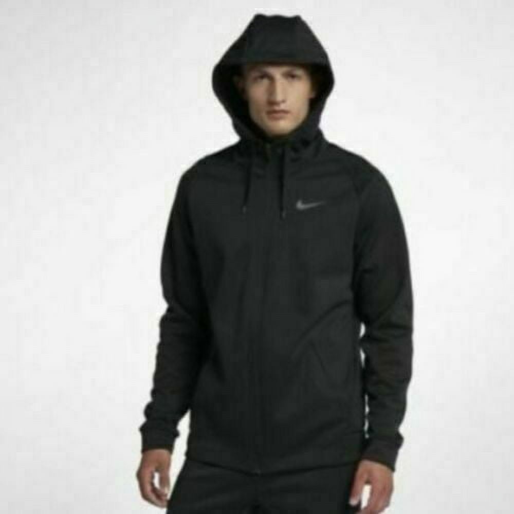 $ 65 Nike Men's Therma Full Zip Fleece Hoodie Jacket AJ4450-010, Black, XL