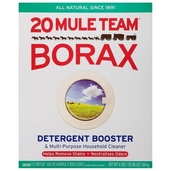 65 OZ, Twenty Mule Team Borax, Natural Laundry Booster & Multi-Purpose, Each