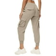 thumbnail image 1 of cocolona Womens Hiking Cargo Pants Elastic Waist Drawstring Multi-Pocket Athletic Joggers Casual Work Trousers Cargo Sweatpants for Women, 1 of 6