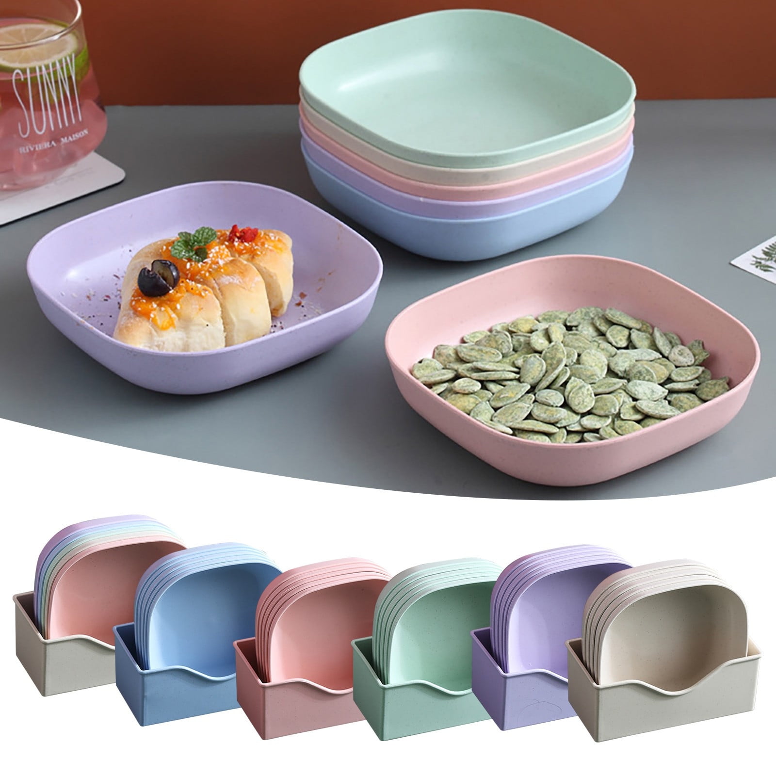 Camping Dessert Plates - 8 Count, 7 Inch Disposable Paper Plates For Outdoor Themed Parties