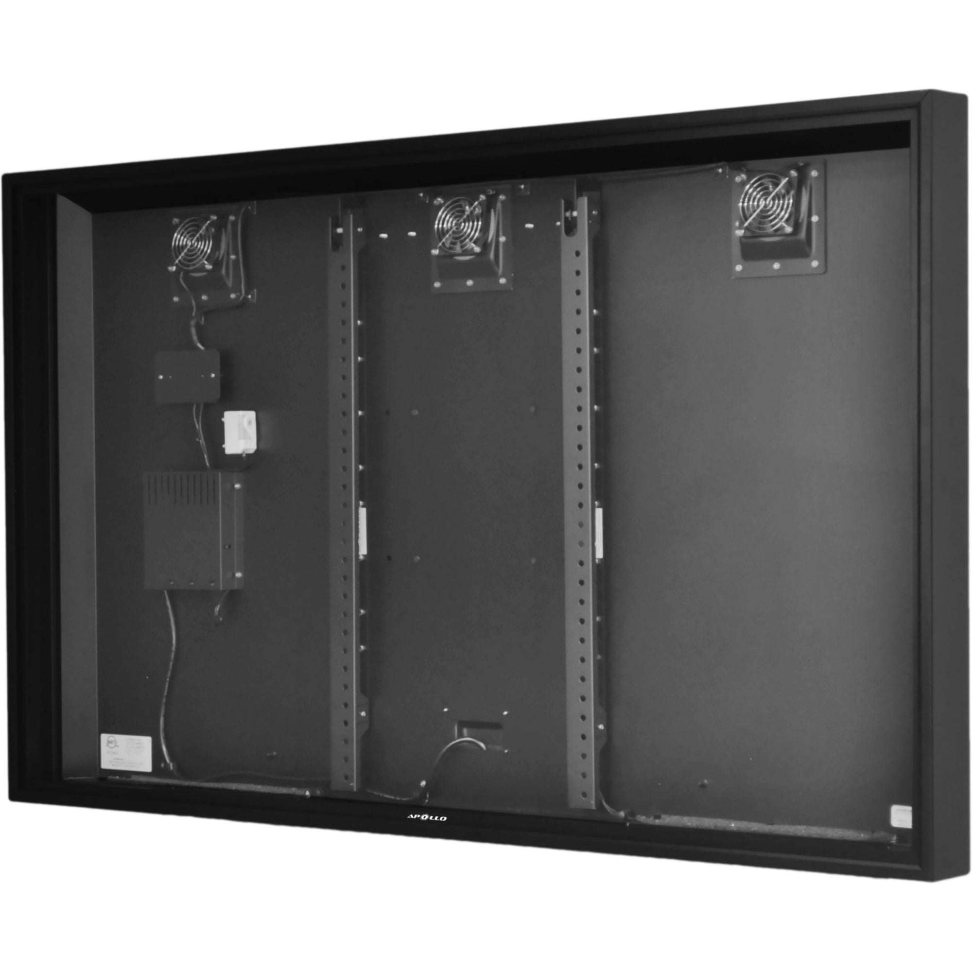 Black Powder Coated Aluminum Outdoor TV Enclosure for 60"-65" TVs