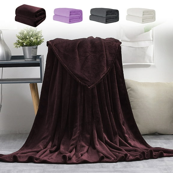 PALIFEUR Solid Color Fleece Blanket Super Soft Warm Throw Blanket, Throw Blanket for Couch, Bed, Office Chair, 59x43 inches Cozy Lightweight Blankets
