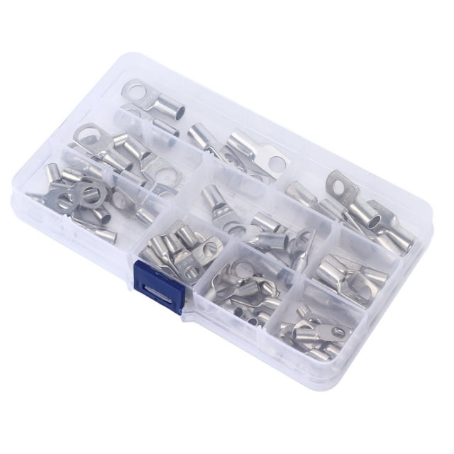 65Piece Heavy Duty Copper Wire Lug Terminal Set for Vehicle, Boat