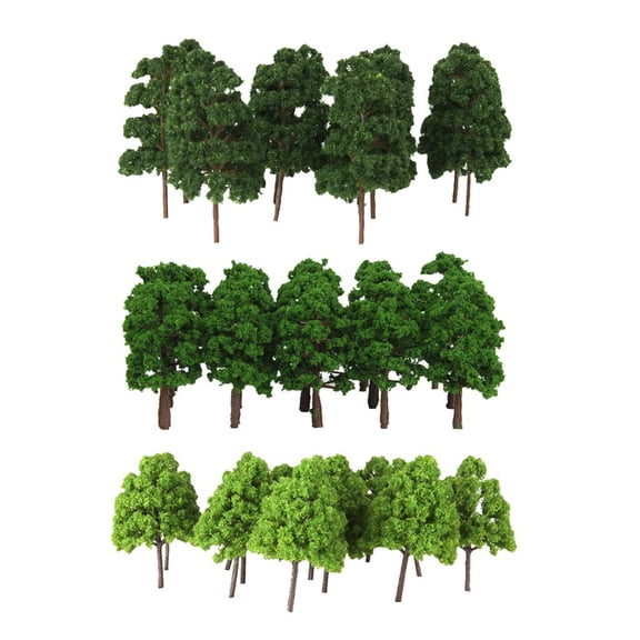 65 Pieces Model Tress Train Railroad Scenery 1: 150 Scale Green