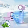 thumbnail image 1 of Up to 65% off Portable Handheld Fan, Coolings Fan Silent Fan Usb Air Conditioner Fan Vertical Blowing 100 Wind Speeds Mini Desktop Rechargeable Brushless Folding Easy Storage Outdoor Ice Making Fan, 1 of 6