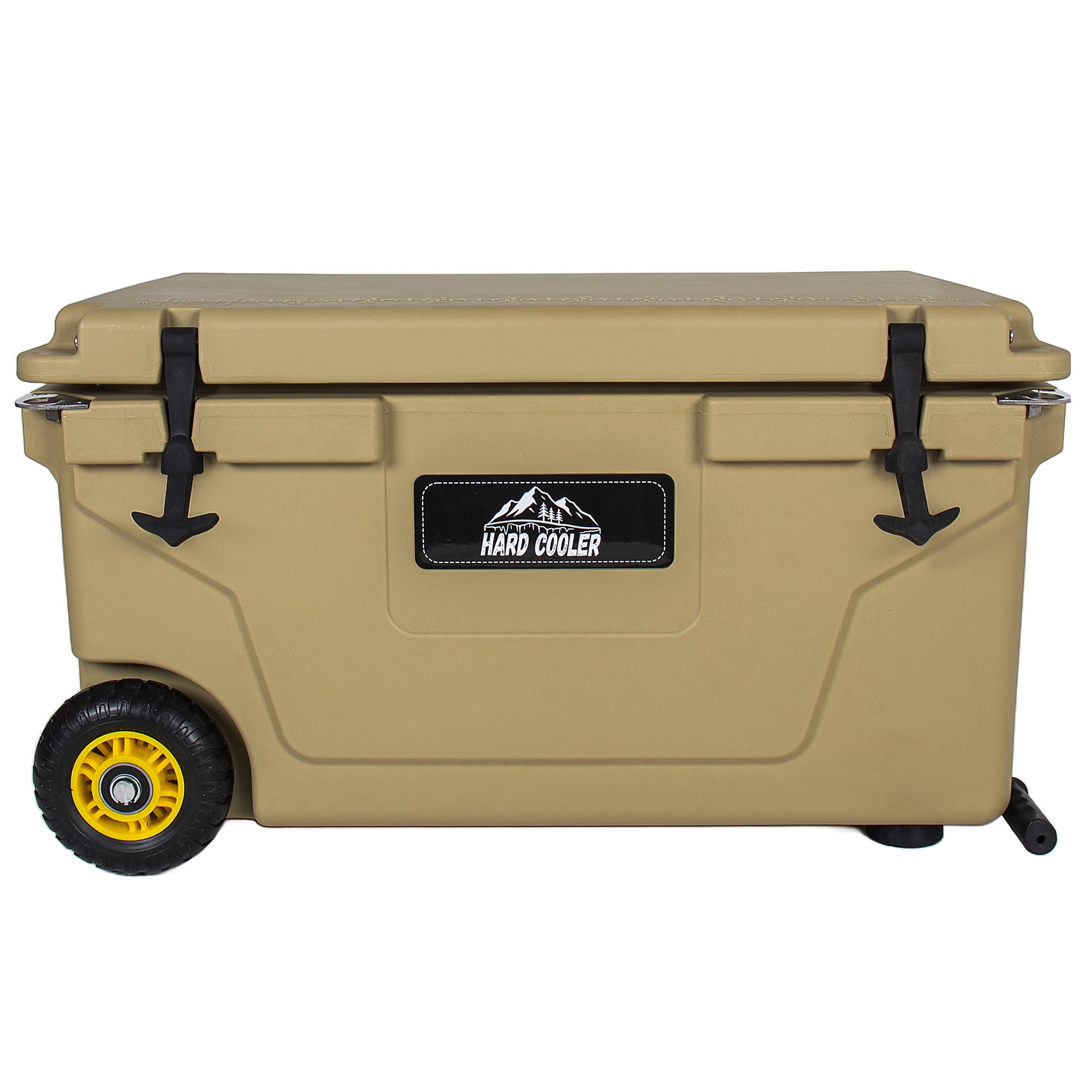 65 Quart Cooler, Ultra-Tough Hard Shell Ice Chest, Heavy Duty Insulated Portable Cooler with 6-Day Ice Retention for Camping, Job Site, Tailgating, Beach & Fishing