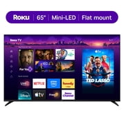 Roku Smart TV   65- Inch Pro Series, 4K QLED Mini-LED TV   Roku TV with Backlit Voice Remote Pro