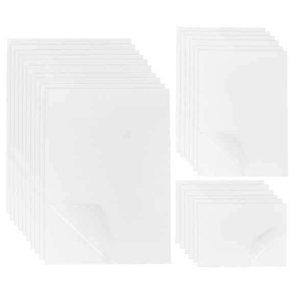 65 Sheets A4/A5/A6 PET Laminating Sheets Self-Adhesive Glossy Cold Laminating Film Waterproof Laminate Sticker for Photo Poster Documents