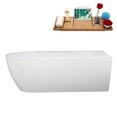 thumbnail image 1 of 65" Streamline B-344-111-WH Soaking Freestanding Tub and Tray With Internal Drain in Glossy White, 1 of 10
