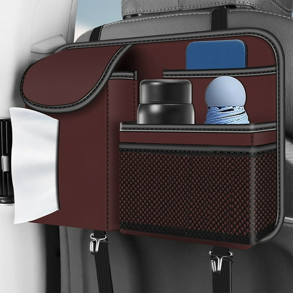 Surpdew Car Storage Bag, Car Hanging Storage Bag, Multifunctional Seat Backrest Hanging Bag, Car Built-In Large Capacity Storage Bag Red 37*25*6.5
