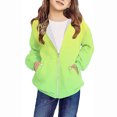 thumbnail image 1 of Up to 65% Off Toddler Kids Boys Girls Fashion Cute Gradient Print Long Sleeve Pocket Zipper Hoodies Coat Kids Toddler Thick Zipper Coat Outwear Clothes, 1 of 6