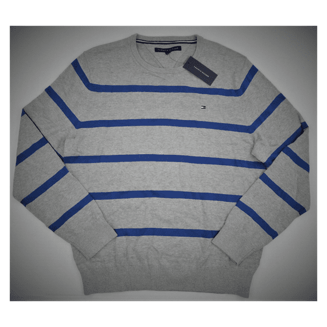 $65 Tommy Hilfiger Men's Cotton  Gray Crew Neck Sweater Size: 2XL