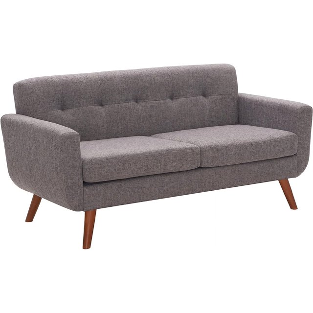 65" W Loveseat Sofa, Mid Century Modern Love Seat Couches for Living