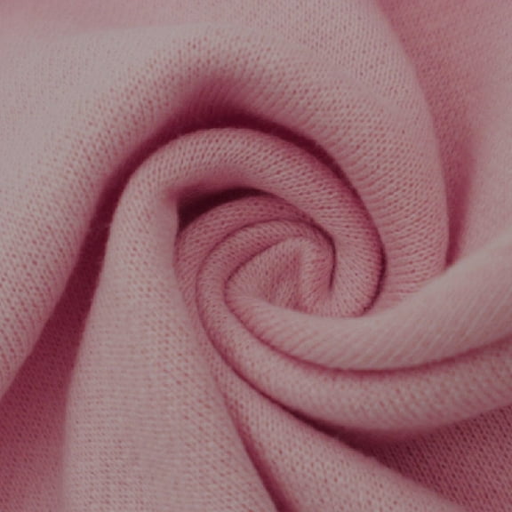 65" Wide 100% Cotton Fleece Fabric by the Yard - 280 GSM, Medium Weight, 2-Way Stretch, Soft & Breathable for Apparel, Jackets, Hoodies, Home Decor, and Crafts -Dusty Pink