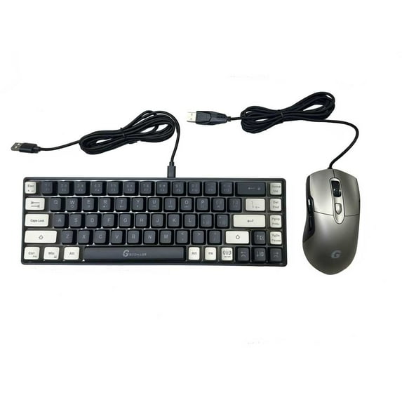 65% Wired Gaming Keyboard&Mouse Combo Backlit Gaming Keyboard and Mouse Anti-ghosting No-Conflict Keyboard with 7200DPI Mice