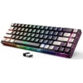 thumbnail image 1 of 65% Wireless Gaming Keyboard, Rechargeable Backlit Gaming Keyboard, 68 Keys Ultra-Compact Anti-ghosting No-Conflict Wireless Keyboard for PC Laptop Windows Gamer(Black-Grey), 1 of 4