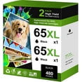 thumbnail image 1 of 65 XL 65XL Ink Cartridge Compatible for HP 65 Black Ink for DeskJet 3755 3700 3752 3772 2600 2622 2652 2655 2640 Envy 5000 5055 5052 5014 5010 5070 AMP 100 120 130 Printers (2 Pack), 1 of 11