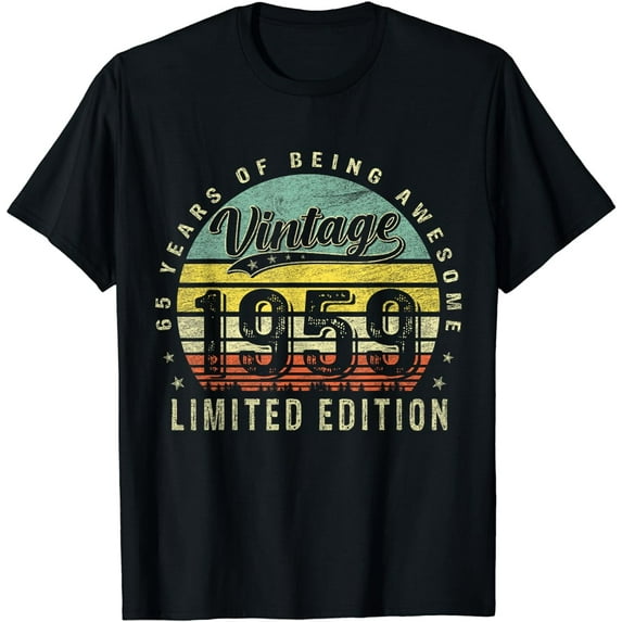 65 Year Old Gifts Vintage 1959 Limited Edition 65th Birthday T-Shirt