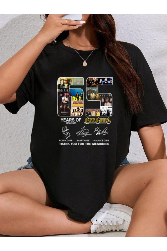 65 Years 1958-2023 Bee Gees Thank You For The Memories Band T-Shirt Unisex, for men & women, up to size 5XL