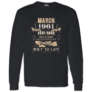 65 Years Old 65Th Birthday Legend Vintage March 1961 Bday Long Sleeve Shirt