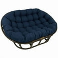 thumbnail image 1 of 65 in. Rattan Double Papasan Chair with Outdoor Cushion, Blue, 1 of 1
