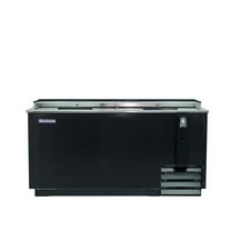 65 in. W 18 cu. ft. Sliding Door Beer Cooler in Black