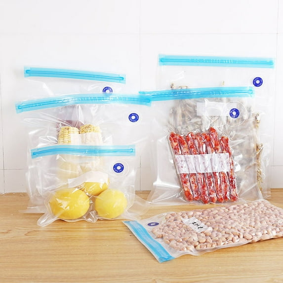 up to 65% off karymi 10 Pcs Clear Reusable Vacuum Storage Bags, Reusable Vacuum Food Storage Bags Vacuum Bags, Food Storage Bags for Vacuum Sealer Kitchen Gadgets Room Decor