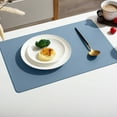 thumbnail image 1 of up to 65% off karymi 17.71X11.81inch Rectangular Solid Colour Faux Leather Placemats Coffee Mats Dish Mat Kitchen Table Mats Easy to Clean Kitchen Table Mats Table Decor Christmas Decor, 1 of 7