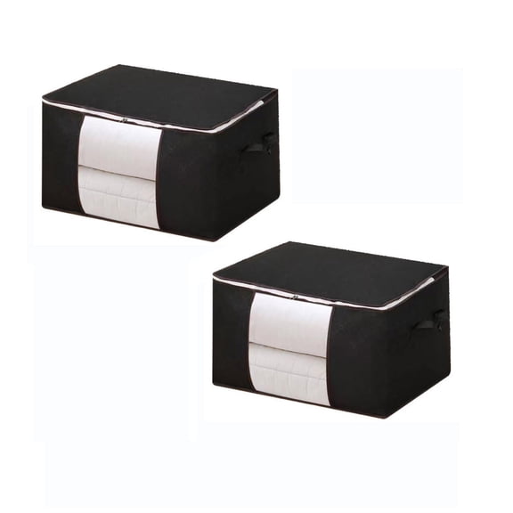 up to 65% off karymi 90L Large Storage Bags Clothes Storage Bins Foldable Closet Organizer Storage Containers with Handles Thick Fabric for Clothing Blanket Comfor 2pcs Bedroom Decor