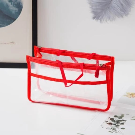 up to 65% off karymi Clear Cosmetic Makeup Bag, Transparent Tote Shoulder Bag Clear Toiletry PVC Tote, Stadium Outdoor Beach Pool Handbag ShouldeBag Makeup Bag Organizer Weekly flyer