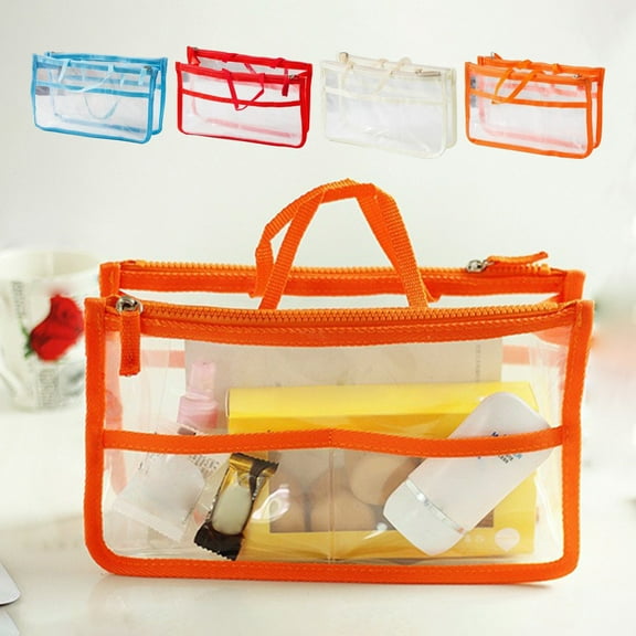 up to 65% off karymi Clear Cosmetic Makeup Bag, Transparent Tote Shoulder Bag Clear Toiletry PVC Tote, Stadium Outdoor Beach Pool Handbag ShouldeBag Makeup Bag Organizer