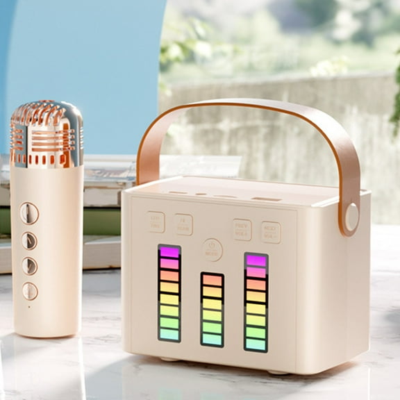 up to 65% off karymi Colorful Lights Bluetooth Speaker with Microphone Multi-function Bluetooth Audio Wireless Mini Stereo Porch Decor Canada Day Weekly Deal