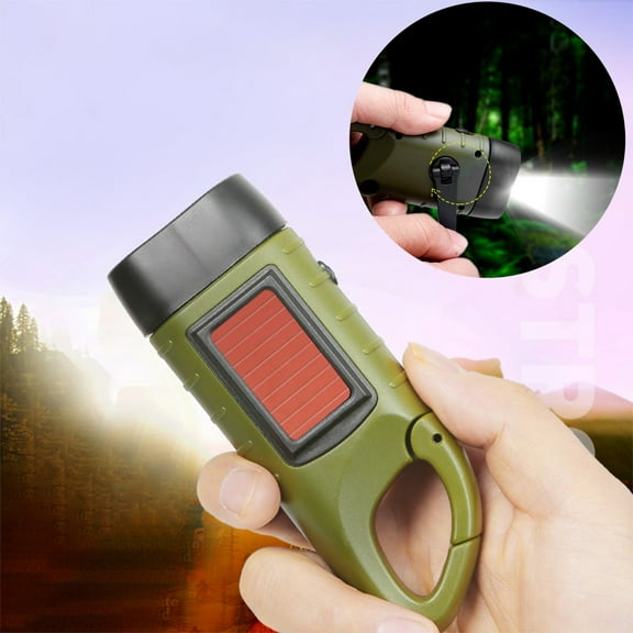 up to 65% off karymi Emergency Package Flashlight Solar Powered Hand Cranked Flashlight Emergency LED Hand Cranked Power Generation Outdoor Mountaineering and Camping Lighting