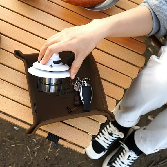 up to 65% off karymi Foldable Valet Tray From Water Canvas Storage for Keys Items Outdoor Portable Backpacking Storage Box Folding Camping Table for Outdoor Hiking Fishing Summer Clearance
