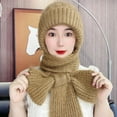 thumbnail image 1 of up to 65% off karymi Hat and Scarf Integrated Ear Protection Windproof Scarf, Winter Warm Knitted Hat Scarf, Thickening Hat Scarf Camping Gear Wholesale Weekly flyer, 1 of 1