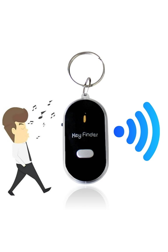up to 65% off karymi Keychain LED Light Torch Remote Sound Control Lost Key Finder Whistle Sound Item Key Locator Device up to 90% off Summer Clearance Gifts for Mom