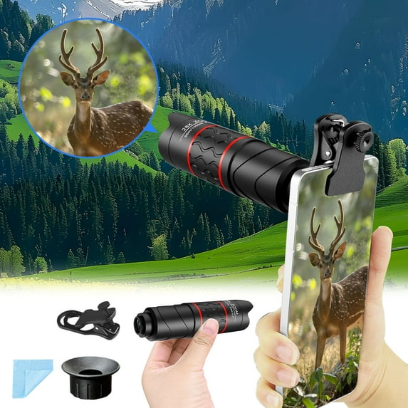 up to 65% off karymi Monocular Telescope 28x Mobile Phone Telephoto Lens Low Light Night Vision Suitable for Concerts Competitions Mobile Phone Photography Home Decor Birthday Gifts for Women