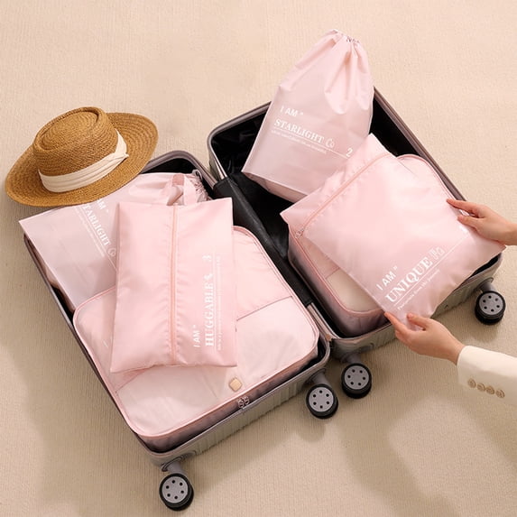 up to 65% off karymi Packing Cubes for Travel, 6 Set Luggage Organizers with Shoe Bag, Electronics Bag, Cosmetics Bag, Compression Cells, Accessories Bags with Lightweight Fabric Travel Accessories
