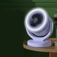 thumbnail image 1 of up to 65% off karymi Portable Desk Fan, Mute Fan with LED Lantern, Indoor Breath Circulation Fan, 2400mAh Rechargeable Battery Operated USB Fan, for Office, Bedroom, Table, Outdoor, 1 of 6