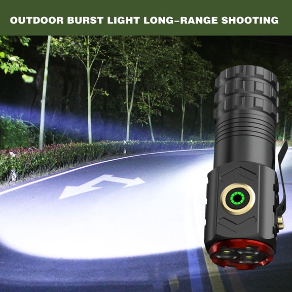 up to 65% off karymi Rechargeable LED Flashlight with High Lumen, 18500 Lithium Battery Super Bright, Scalable and Flashlight, Powerful Handheld Flashlight Suitable