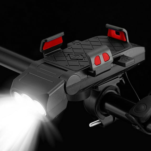 up to 65% off karymi USB Rechargeable Headlights Mobile Phone Mount Horn Lights LED Bike Headlight 3 Modes Easy to Install Cycling Front Lamp Clearance Sales Gifts for Men Weekly flyer