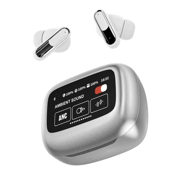 up to 65% off karymi Wireless 5.4 Earphone LCD Full-Color Screen Control Active ANC Noise Reduction Headset BT5.4 In-Ear Suitable for Calls Gaming Music and Sports Womens Gifts Summer Clearance