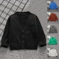 thumbnail image 1 of Up to 65% off kttectoa Tops for Kids Children Solid Cardigan Sweater Long Sleeve V-Neck Button Down Sweater Coat Soft and Comfy Keep Warm Sweaters Fall Cardigan Fall Fashion 6M-5T Cyber_Monday, 1 of 5