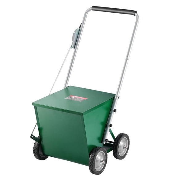65 lbs Capacity 4-Wheel Dry Line Chalker - Adjustable to Paint 2 or 4 Parallel Lines, Heavy-Gauge Steel Frame, Green Finish, Ideal for Athletic Courts & Field Marking