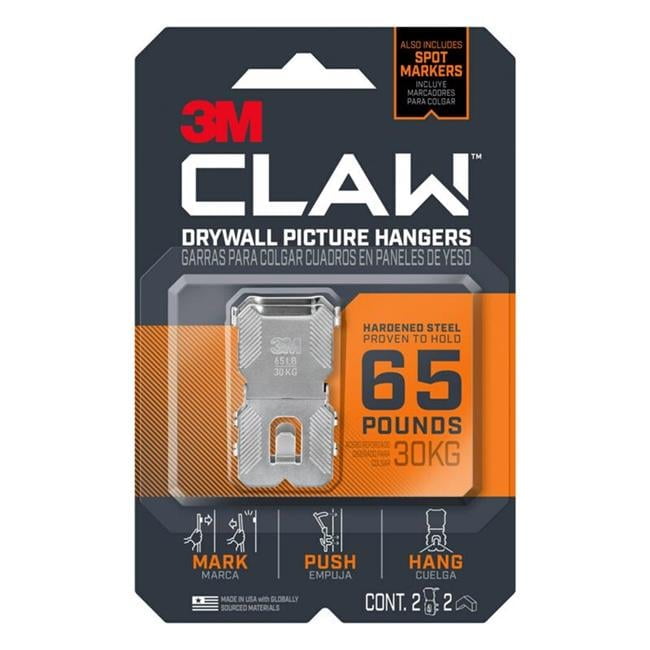 65 lbs Silver Drywall All Purpose Hanger, Pack of 2